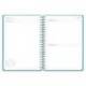 AGENDA ESCOLAR MARCA ANTARTIK 26-27 ESPIRAL PACK AND GO DIA PAGINAA5+ BILINGÜE 80G PAPEL FSC TURQUESA