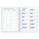 AGENDA ESCOLAR MARCA LIDERPAPEL 26-27 ESPIRAL COTTAGE SEMANA VISTA A5 BILINGUE 80G PAPEL FSC AZUL CORAZONES