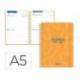 AGENDA ESCOLAR MARCA LIDERPAPEL 26-27 ESPIRAL CLASSIC 2 DIAS PAGINA A5 BILINGUE 70G PAPEL FSC NARANJA
