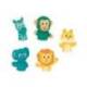 MARIONETAS DE DEDOS MARCA IMAGINOVO TINY TALES PVC SELVA BLISTER DE 5 UNIDADES SURTIDAS