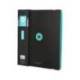 CARPETA 4 ANILLAS DE 35 MM MIXTAS MARCA ANTARTIK A4 FOAM BICOLOR NEGRO MENTA