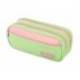 ESTUCHE PORTATODO MARCA LIDERPAPEL DUO 3 CREMALLERAS CON BOLSILLO FRONTAL 220X90X50 MM