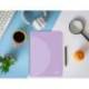 LIBRETA MARCA LIDERPAPEL 360 TAPA DE PLASTICO A4 48 HOJAS 90G/M2 CUADRO 5 MM CON DOBLE MARGEN COLORES PASTEL