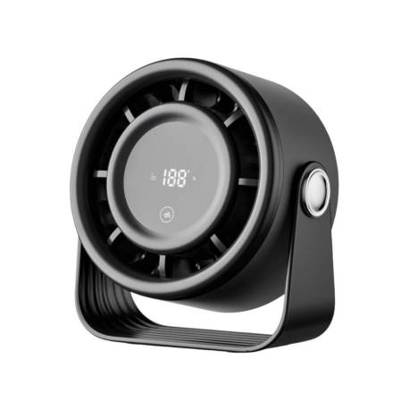 VENTILADOR SOBREMESA MARCA DAEWOO HIGH POWER 10W 4 VELOCIDADES RECARGABLE USB-C COLOR NEGRO