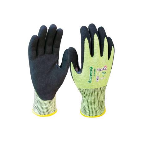 GUANTES DE NITRILO MARCA SAFETOP TORNOLUX-F ANTICORTE TDM NIVEL F CON REFUERZO TALLA 8