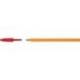 Boligrafo Bic tinta roja 0,30 mm cuerpo naranja