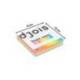 BLOC DE NOTAS ELECTROSTATICAS QUITA Y PON MARCA DJOIS 75X75 MM 250 HOJAS 5 COLORES SURTIDOS