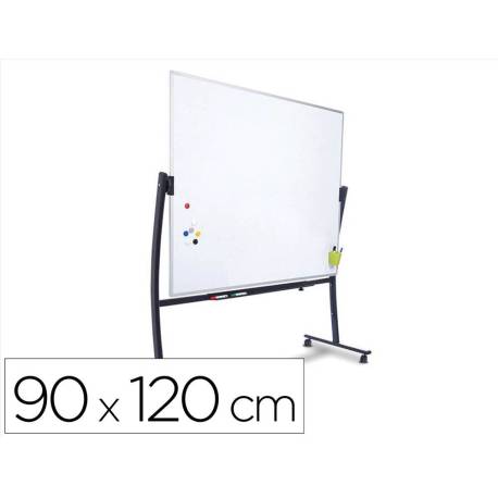 Pizarra Blanca Lacada Magnetica soporte volteable 90x120cm