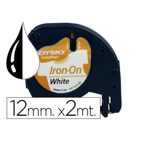 Cinta Dymo Letratag Blanco Textil