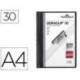 Carpeta dossier con pinza central duraclip Durable 30 hojas Din A4 negro