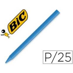 Lapices cera Plastidecor caja 25 unidades color azul claro