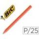 Lapices cera Plastidecor caja 25 unidades color naranja