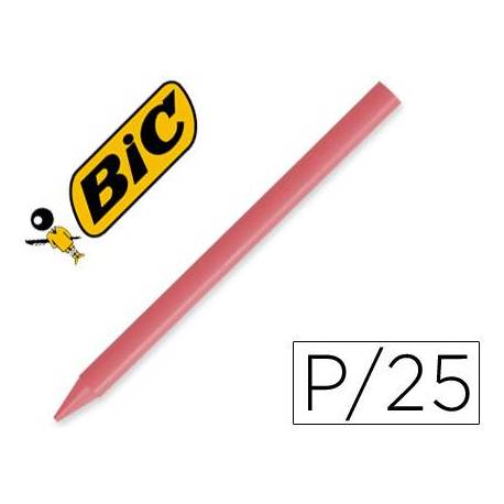 Lapices cera Plastidecor caja 25 unidades color rosa