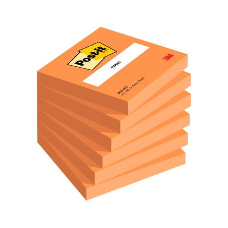 Post-it ® Bloc quita y pon naranja 76 x 76 mm