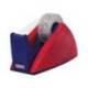 Portarrollo sobremesa tesa con cuchilla de corte recto para cintas de 33 m azul/rojo