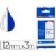 Cintas Brother TZ-FA3 12mm (ancho) x 3m (largo) textil azul/blanco