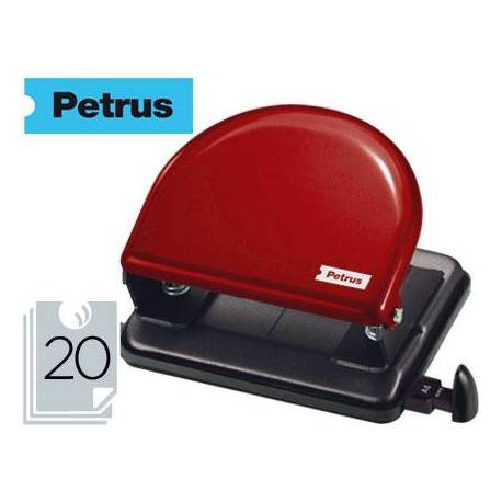 Taladrador petrus 52 color rojo capacidad 20 hojas.