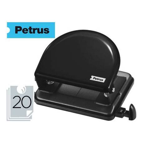 Taladrador petrus 52 color negro capacidad 20 hojas.