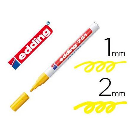 Rotulador Permanente Edding 751 Amarillo Punta Redonda