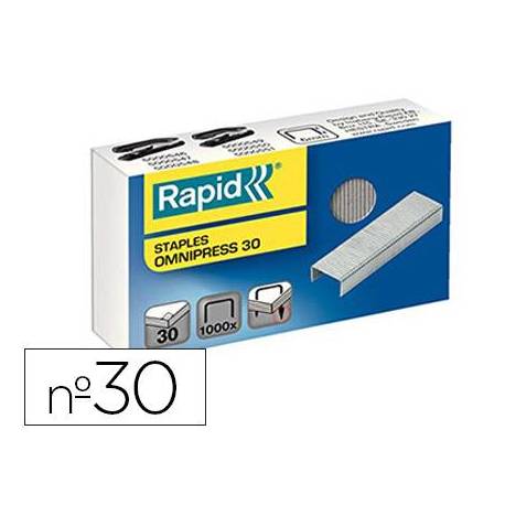Grapas Rapid serie omnipress nº 30 caja de 1000