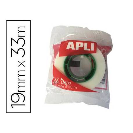 Cinta adhesiva invisible Apli 33 m x 19 mm