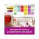 BLOC DE NOTAS ADHESIVA QUITA Y PON POST-IT SUPER STICKY 76X76 MM 90 HOJAS COLORES SURTIDOS PACK DE 21 + 3