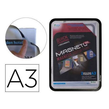 Marco porta anuncios Tarifold magneto A3 negro