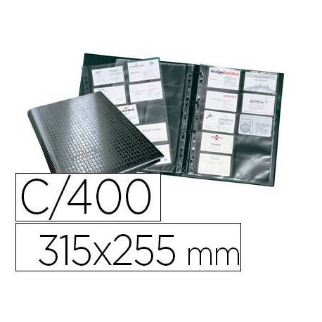 Tarjetero Durable A4 polipropileno negro 20 fundas