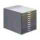 Fichero cajones Durable plastico aplilables 10 cajones gris
