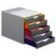 Fichero cajones Durable plastico aplilables 5 cajones gris