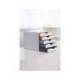 Fichero cajones Durable plastico aplilables 5 cajones gris
