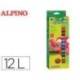 Tempera en barra Alpino 12 Colores Surtidos
