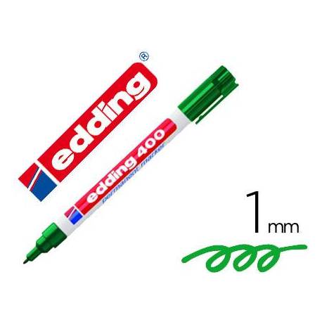 Rotulador Permanente Edding 400 Verde Punta Fina