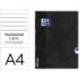 Libreta Escolar Oxford A4 48 hojas Rayado horizontal Negro