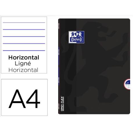 Libreta Escolar Oxford A4 48 hojas Rayado horizontal Negro