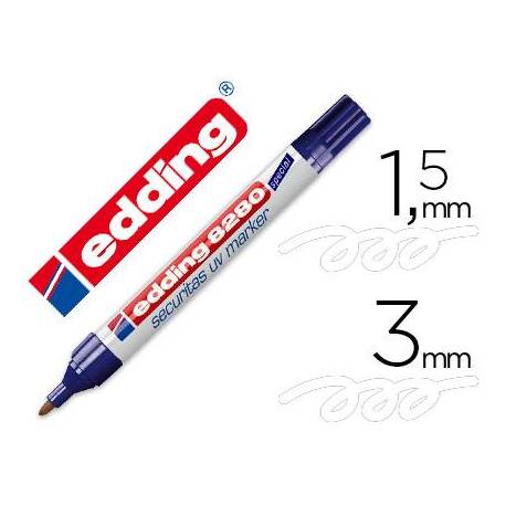 ROTULADOR EDDING MARCADOR DE SEGURIDAD VISIBLE BAJO LA LUZ ULTRAVIOLETA PUNTA REDONDA 1,5 MM COLOR AZUL