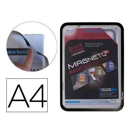 Marco Tarifold Din A4 magnetico negro pack de 2
