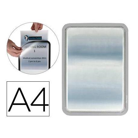 Marco Tarifold Din A4 adhesivo gris pack de 2