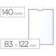 Funda portadocumento Esselte plastico cristal 83 x 122 mm