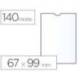 Funda portadocumento Esselte plastico cristal 67 x 99 mm