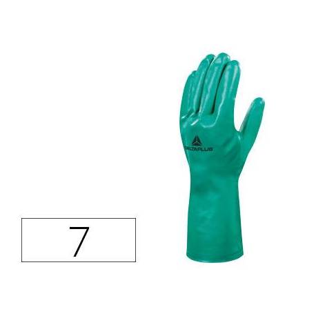 Guante DeltaPlus Nitrilo flocado Algodon talla 7