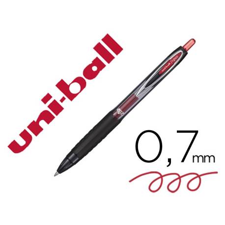 Boligrafo Uni-Ball roller UMN-207 rojo trazo 0,4 mm