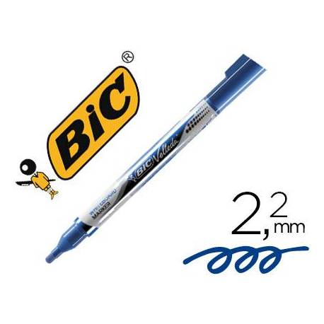 Rotulador Bic Velleda 2,2 mm color azul para pizarra blanca