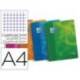 BLOC ESPIRAL MARCA OXFORD TAPA PLASTICO OPTIK PAPER MICROPERF DIN A4 120 H CUADROS 5 MM CON 3 SEPARADORES COLORES SURTIDOS