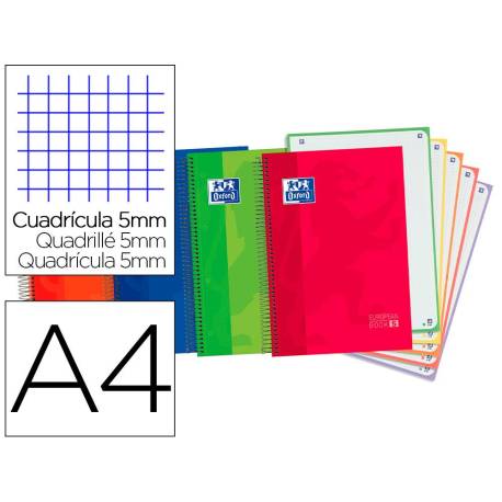 Bloc Oxford EBook5 espiral tapa extradura 120 hojas colores surtidos
