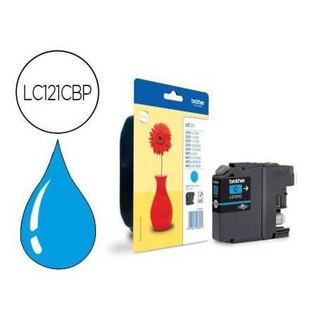 Ink-jet Brother LC121CBP cian 300 pag dcp-j132w/152w/552dw/752dw mfc-j470dw/650dw/870dw
