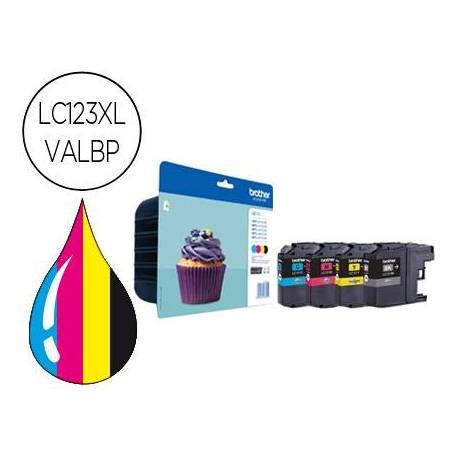 Ink-jet Brother LC123VALBP pack 4 colores dcp-j4110dw mfc-j4410dw/4510dw/ 4710dw/6520dw 6720dw/6920dw