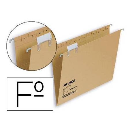 Carpeta colgante marca Hamelin Tamaño Folio visor superior Kraft