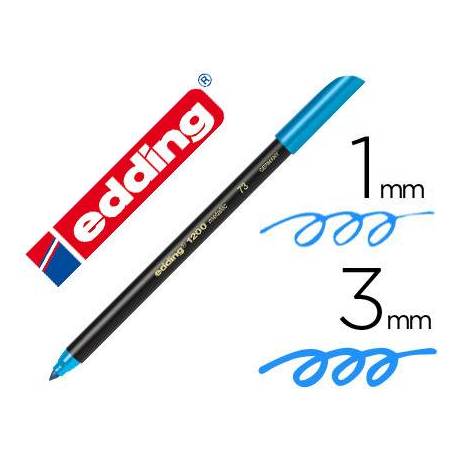 Rotulador Edding 1200 azul metalizado nº73