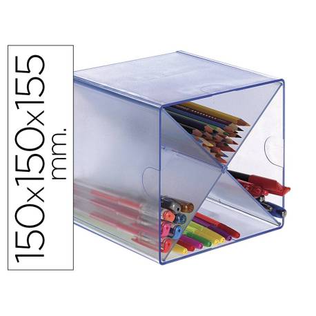 Archicubo Archivo 2000 aspa organizador modular color azul transparente